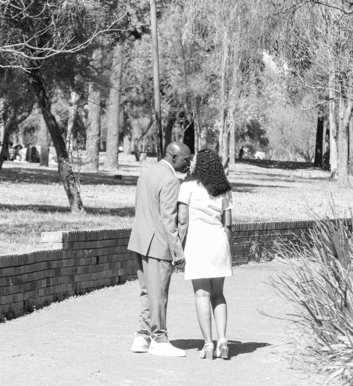 Sipho and Paballo sharing a moment